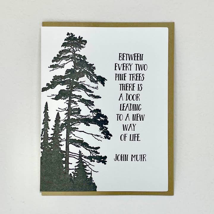 Between Every Two Pines - John Muir for wholesale by Big Wheel Press