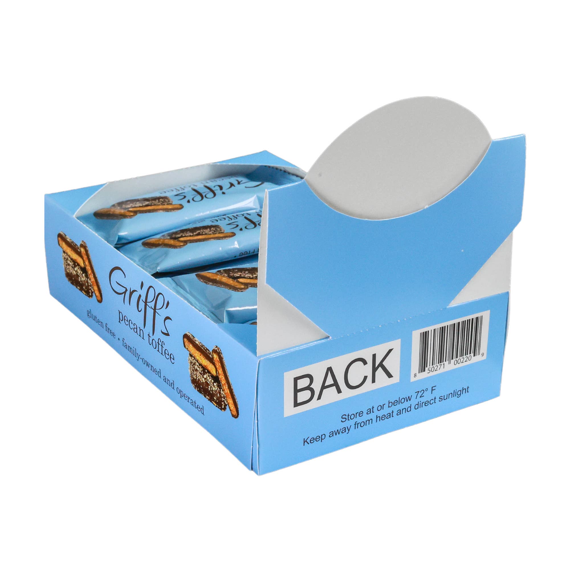 Griff's Toffee - Vente Caramel anglais - Caramel aux pacanes Griff's - 1 oz de caramel au chocolat noir2