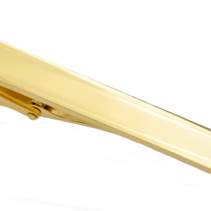 Mænds guld rustfrit stål slips klip for engroshandel hos Blackjack Mens Jewelry