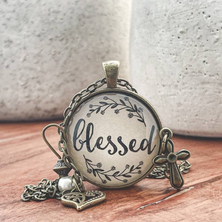 Ivy Barn Designs - Wholesale Pendant/Charm Necklace - Blessed Necklace Inspirational jewelry