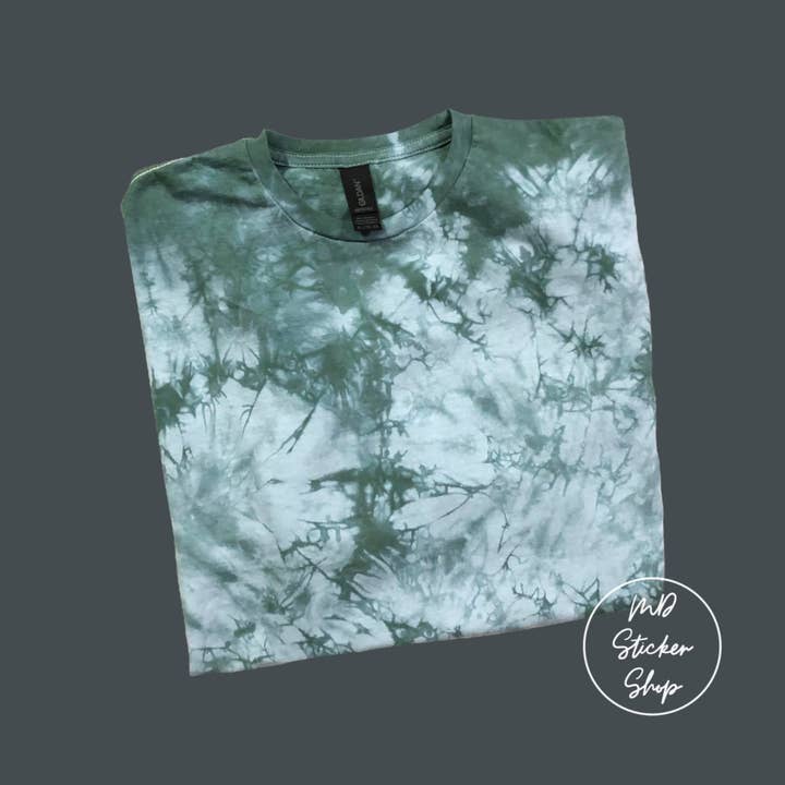 MDStickerShop - Wholesale T-Shirt - Unisex - Forest Green Tie Dye Blank Tee