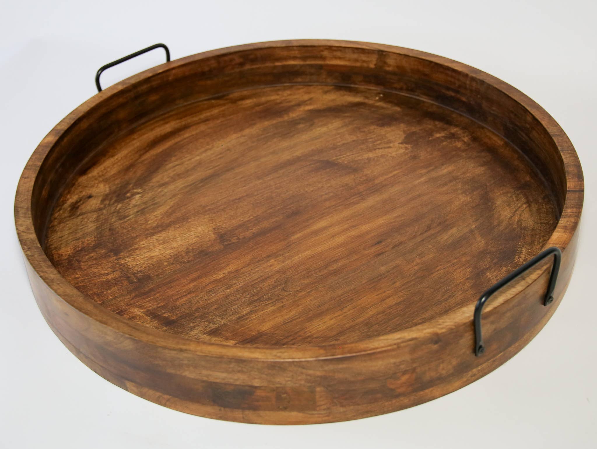 Forever Green Art – Engroshandel Serveringsbakke – Mango træ rundt serveringsbakke sæt af 4 – Natur & Valnød3