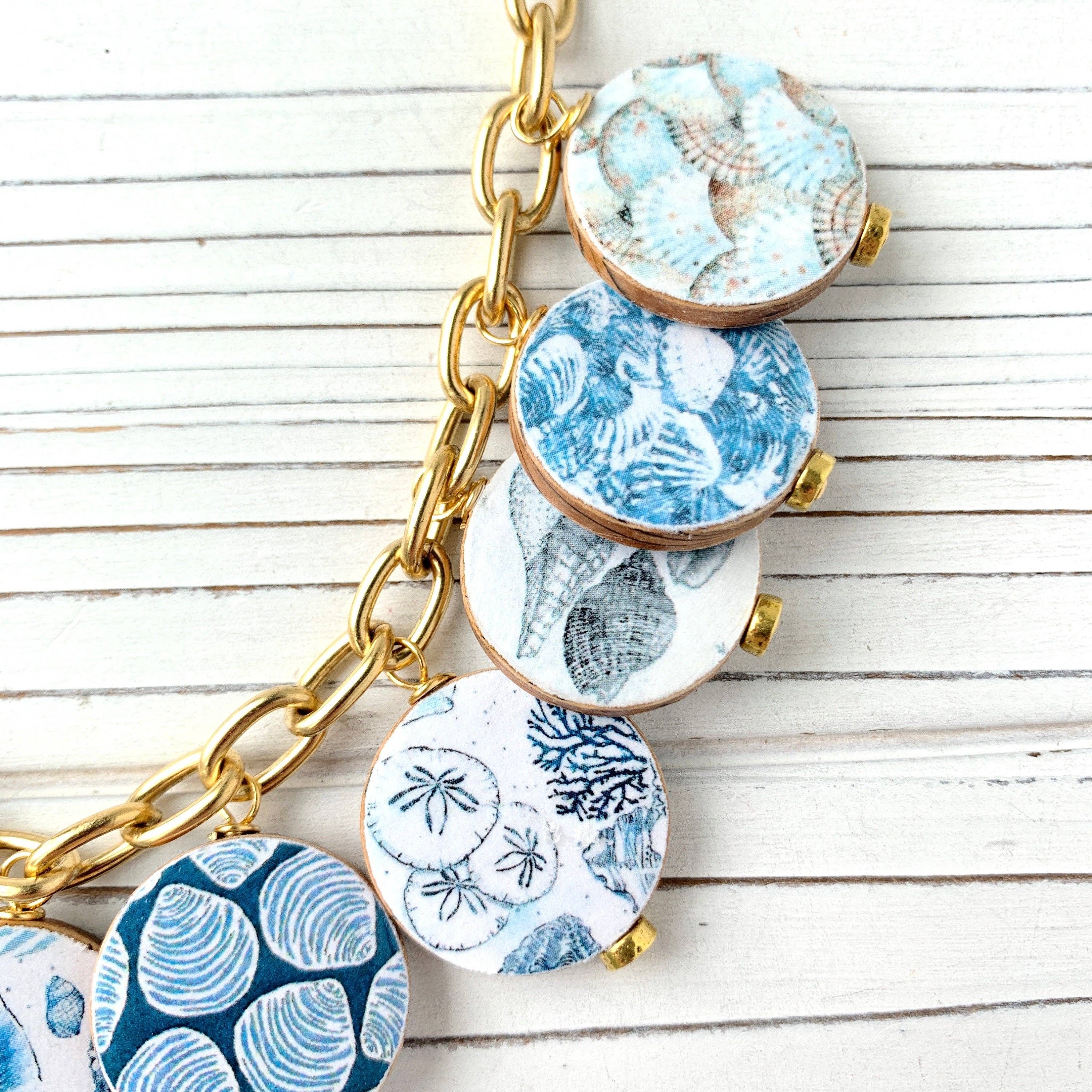 Lenora Dame - Wholesale Pendant/Charm Necklace - Vintage Seashell Art Necklace6