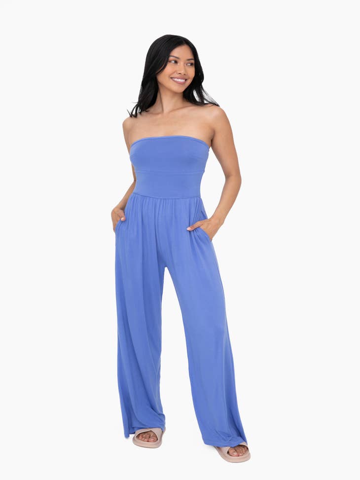 Wholesale Strapless Flared Lounge Jumpsuit for your store - Faire