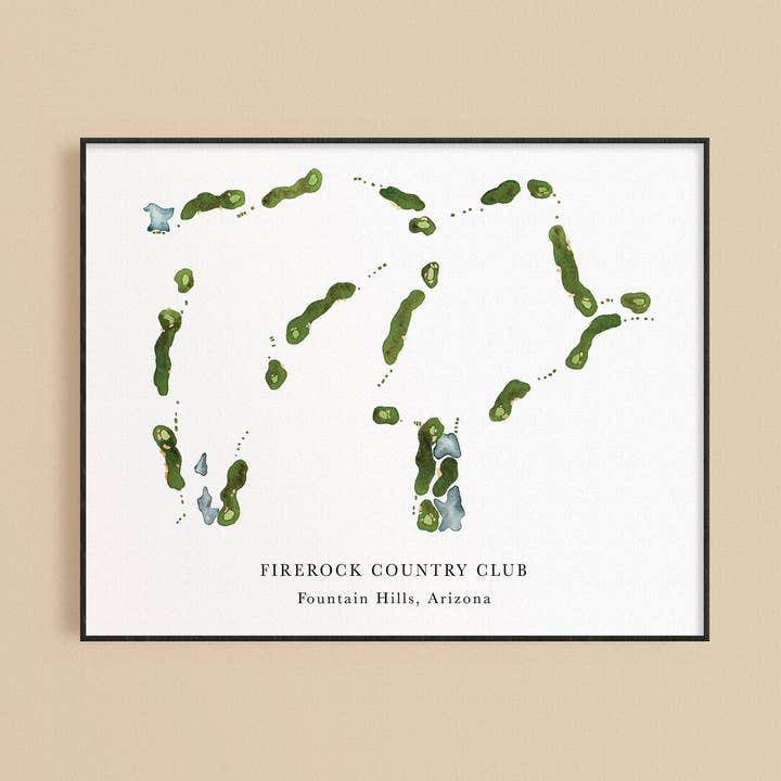 Firerock Country Club Golf Print for wholesale by ally aiken design