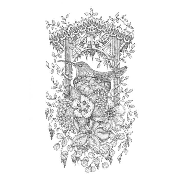 Hummingbird Haven | Print for wholesale by Mackenzie Myrick Studio
