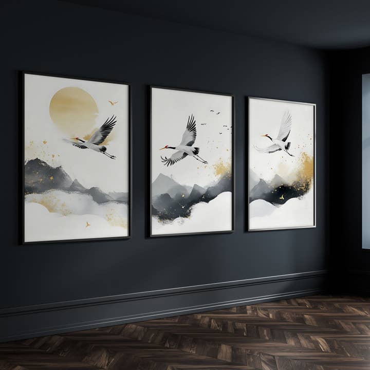 Art For Huge Wall | Set of 3 Asian Inspired Wall art Prints for wholesale by About Wall Art