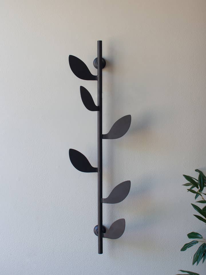 IRON WALL COAT RACK - LEAVES for wholesale by Kalalou