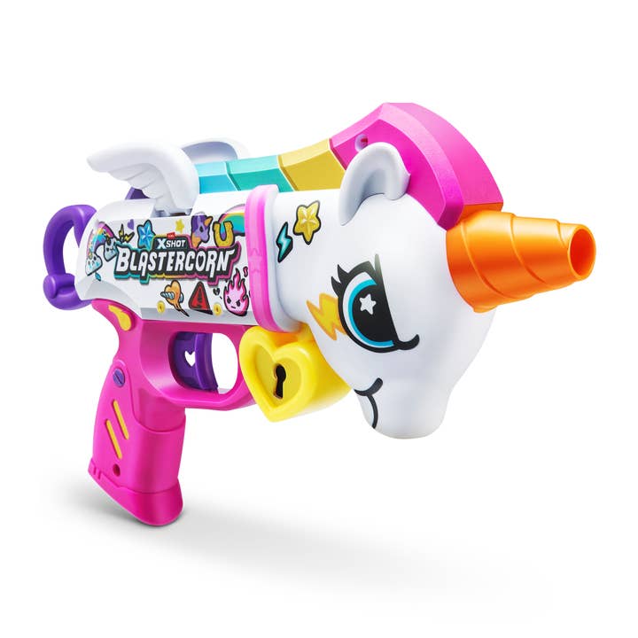 The Zoofy Group , LLC - Wholesale Classic Toy - Kids - ZURU-X-SHOT-BLASTERCORN-SERIES 1-UNICORN BLASTER