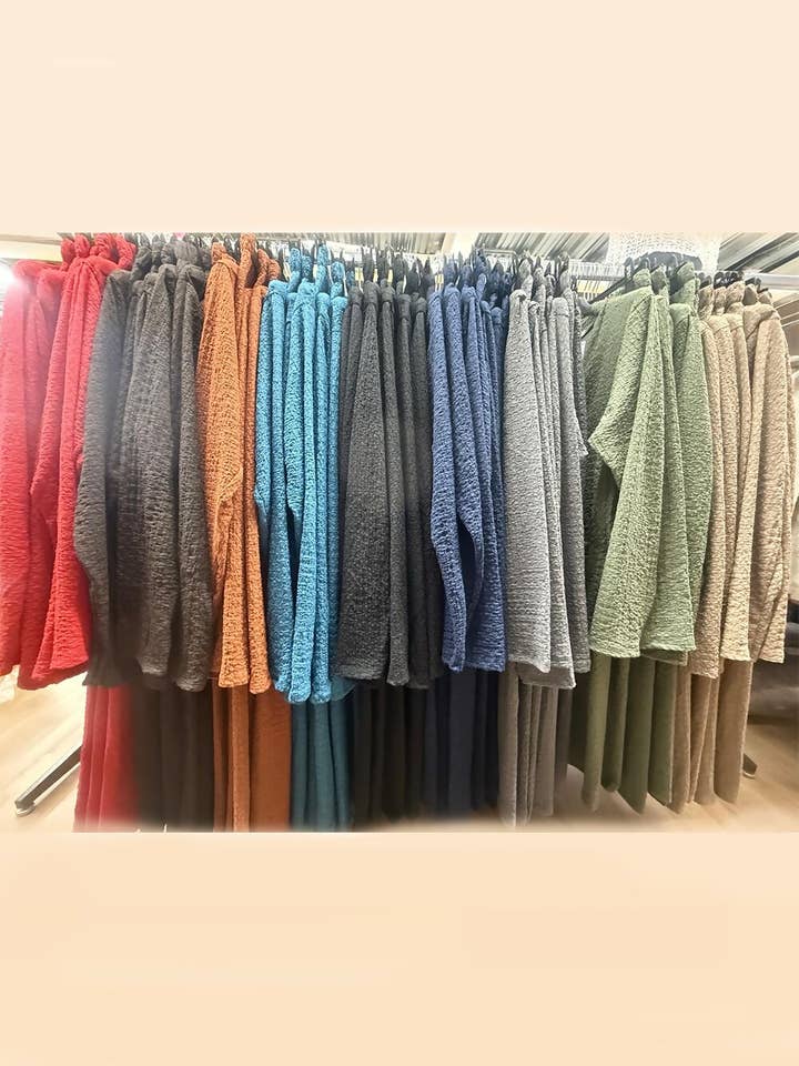 J5FASHION – wholesale Top & pants set (NOT Loungewear) – Women's – CHEESECLOTH LONG SLEEVE GOLD BUTTONED TOP - TROUSERS CO-ORD8