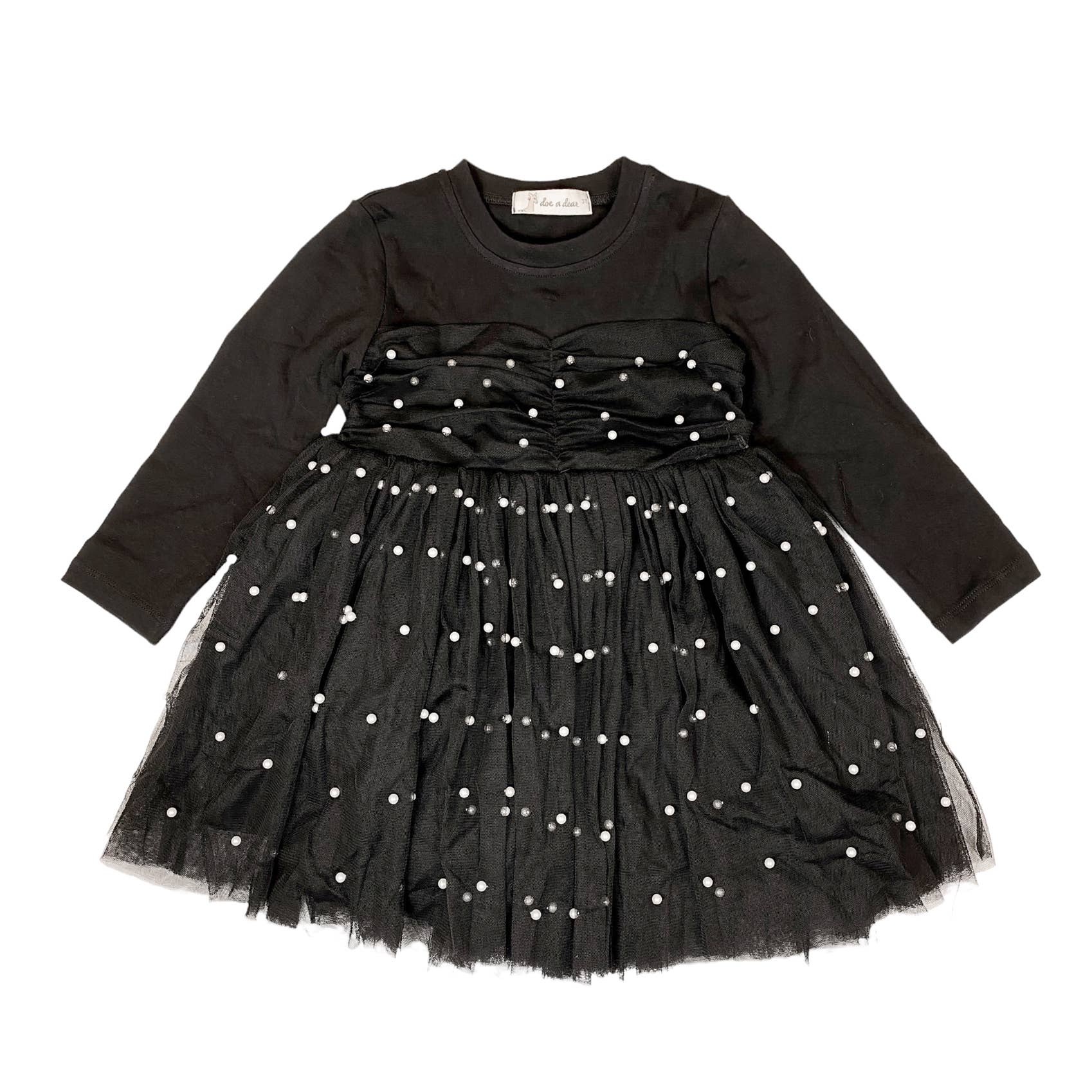 Doe a Dear - Wholesale Dress - Kids - A15 15328 Pearl Detail Mesh Dress (2 COLORS)4