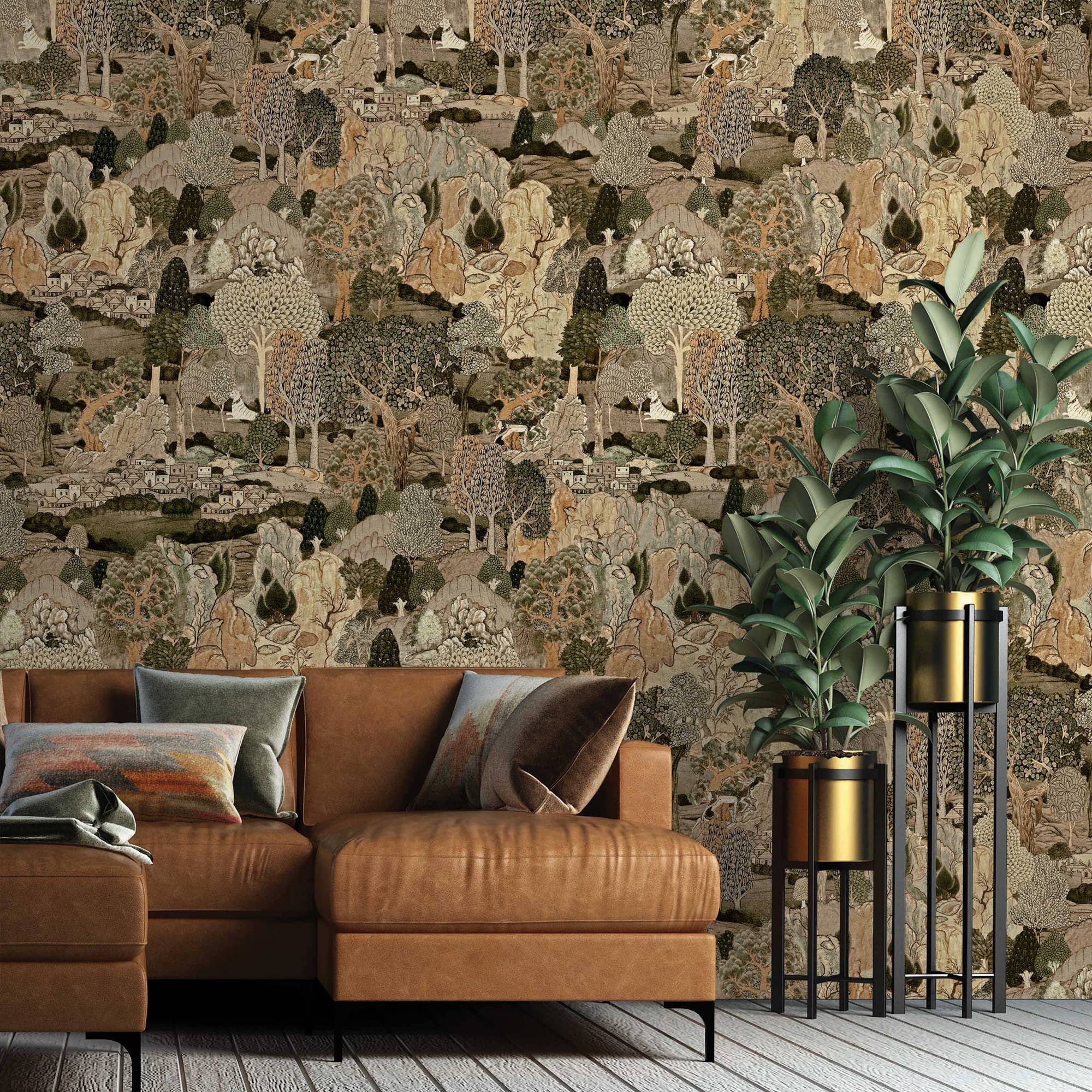 GK Home Decor – wholesale Wallpaper – Vintage Woodland Tapestry Wallpaper Mural4
