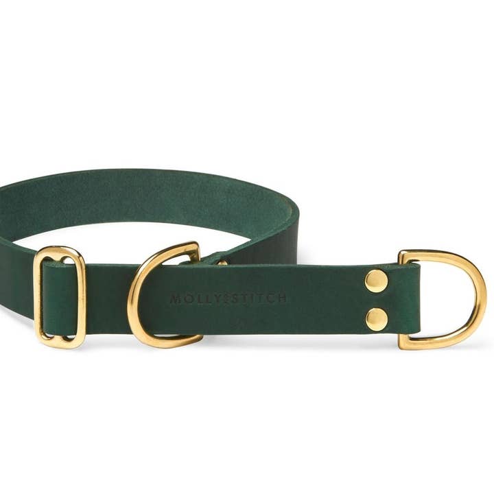 Collier pour chiens Butter Leather Retriever - Forest Green pour la vente par Molly and Stitch