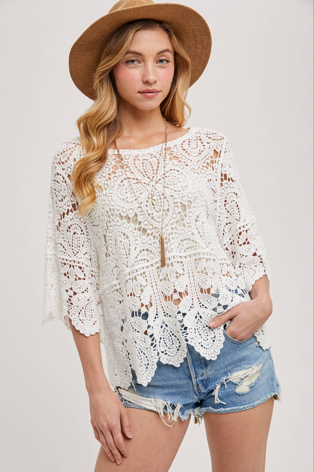 Bluivy - Wholesale Knit Top - Women's - CROCHET LACE TOP10