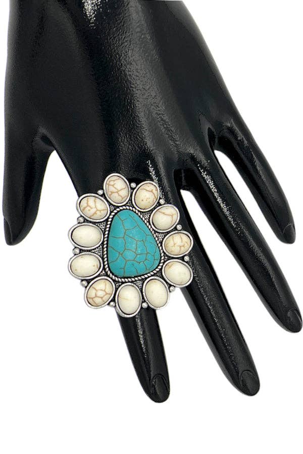 Andrea Bijoux - Wholesale Cocktail/Statement Ring - Gemstone Cuff Ring2