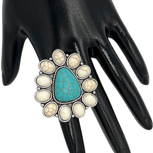 Andrea Bijoux - Wholesale Cocktail/Statement Ring - Gemstone Cuff Ring2