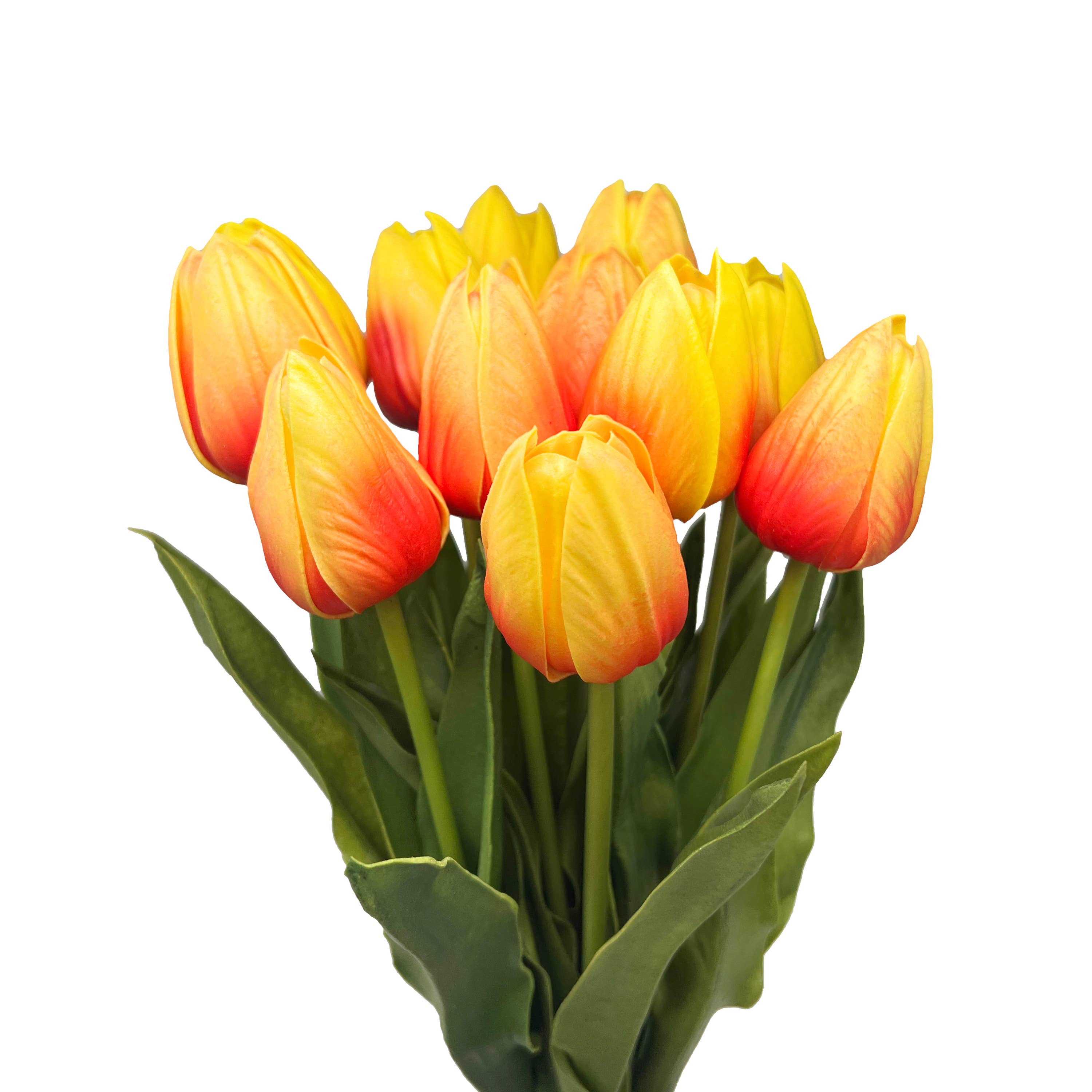 Sun Decorer - Wholesale Artificial Flowers - Artificial Real Touch Tulip Stem 18 inch Tall (Set of 10)8