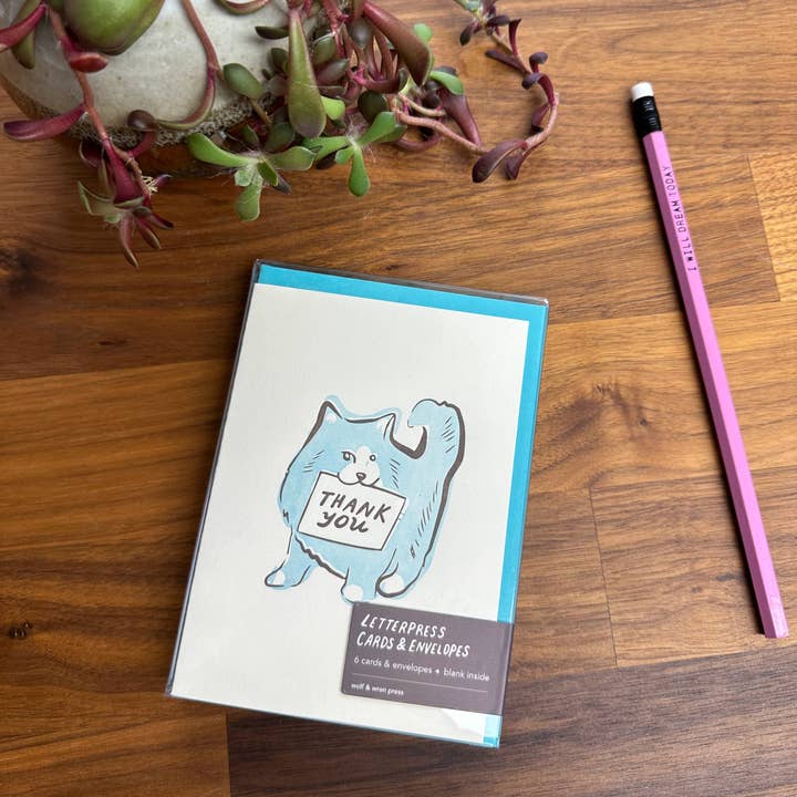 Coffret Cat Thank You pour la vente par Wolf & Wren Press