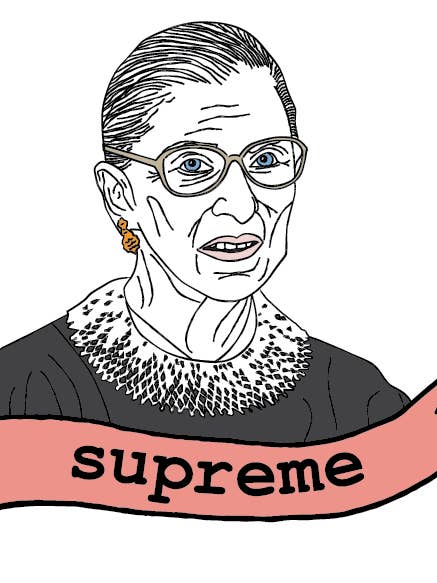Ruth Bader Ginsburg RBG Sticker for wholesale by The Card Bureau