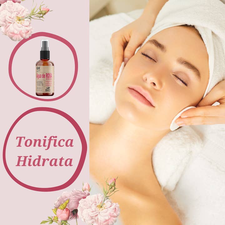 Qknatur - Wholesale Facial Toner - Organic Damask Rose Water 100ml - Facial Toner3