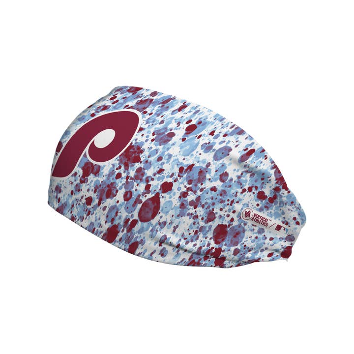 Multi Phillies Cooling Headband: Paint Splatter (Coop) for wholesale on Faire