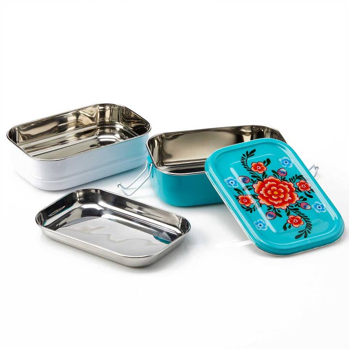 SERRV International - Wholesale Lunch Bag/Box - Bright Floral Bento Box Set