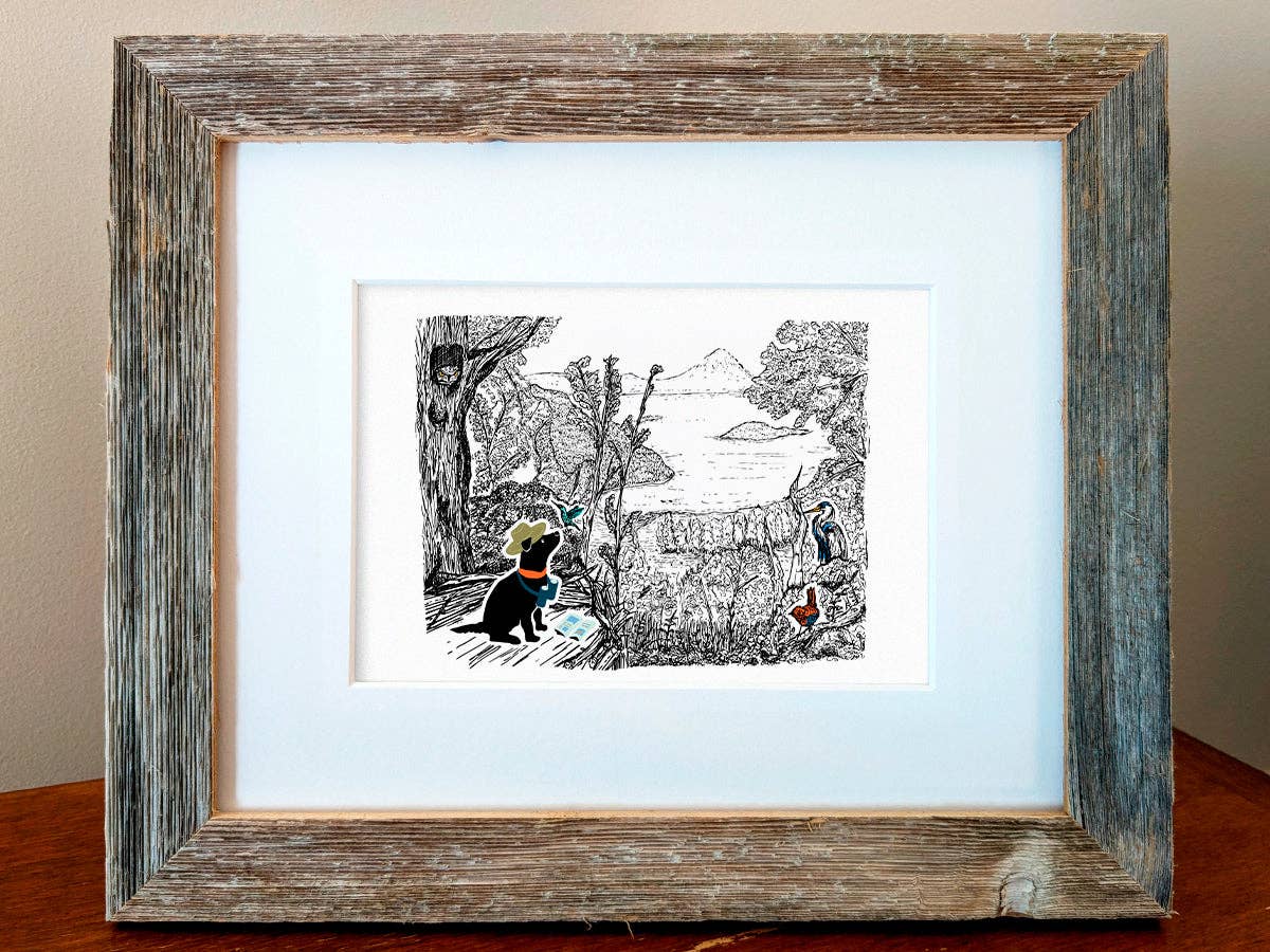 Soijen Illustrations - Wholesale Art Print - Birdwatching Pup Art Print2