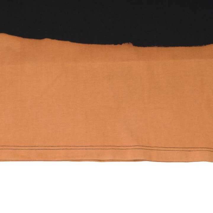 OBLADI by D'énigme - Venta al por mayor Camiseta - Unisex - Camiseta negra blanqueada en la parte inferior naranja o gris