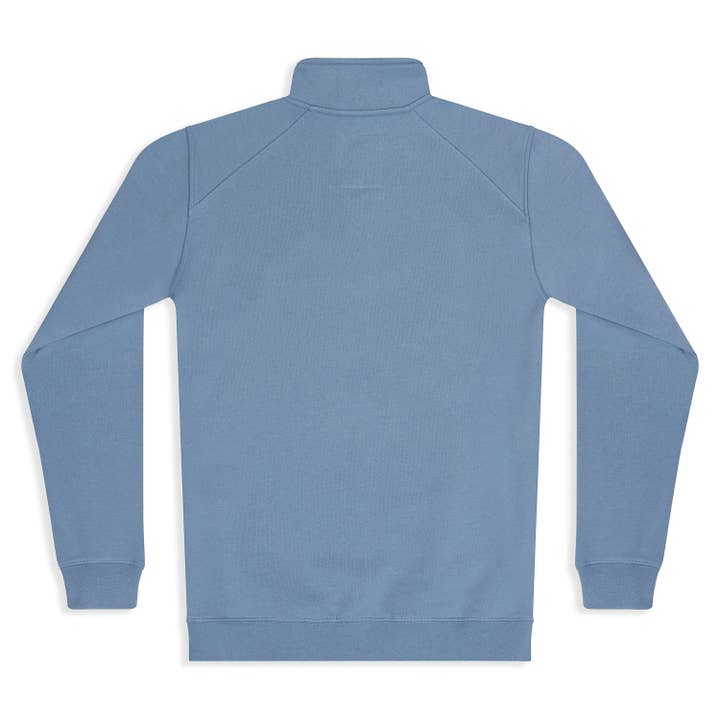 Faded Denim Erin Organic Cotton Quarter Zip for wholesale on Faire