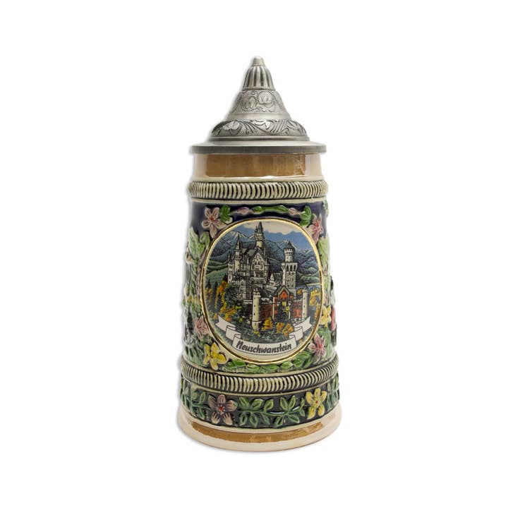 Neuschwanstein Ludwigs Castle German Beer Stein for wholesale by European Heritage Gifts