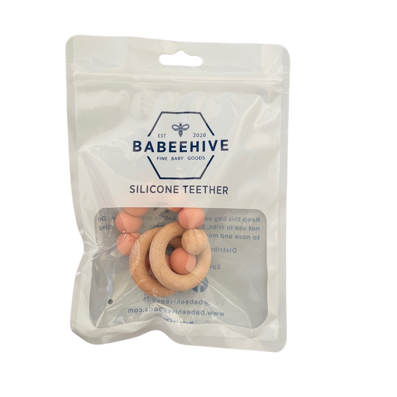 Babeehive Goods - Venta al por mayor Mordedor - Bebés - Anillo de dentición con cuentas de silicona y madera5