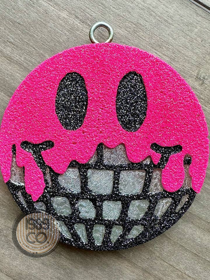 Disco Ball Drippy Smiley Car Freshie for wholesale by 1989 Co.