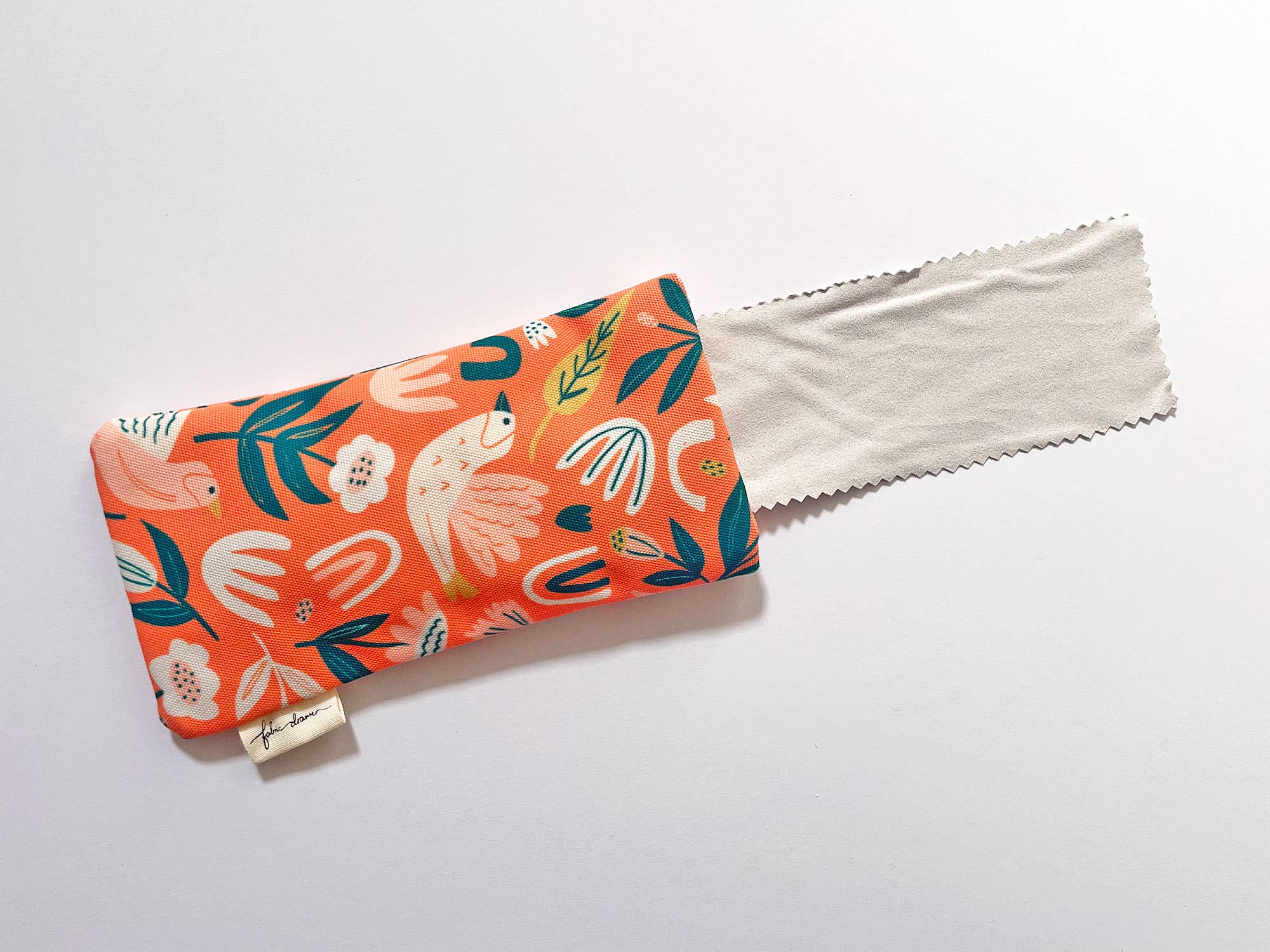 Fabric Drawer - Wholesale Eyewear cases & holders – Women's - Handmade Fabric Sunglasses/Glasses Case - Orange Flowers2