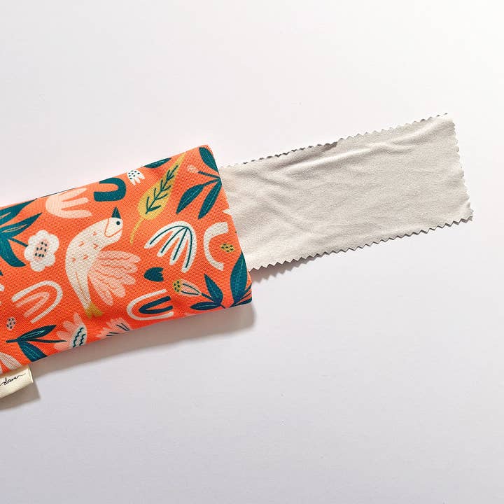 Fabric Drawer - Wholesale Eyewear cases & holders – Women's - Handmade Fabric Sunglasses/Glasses Case - Orange Flowers2