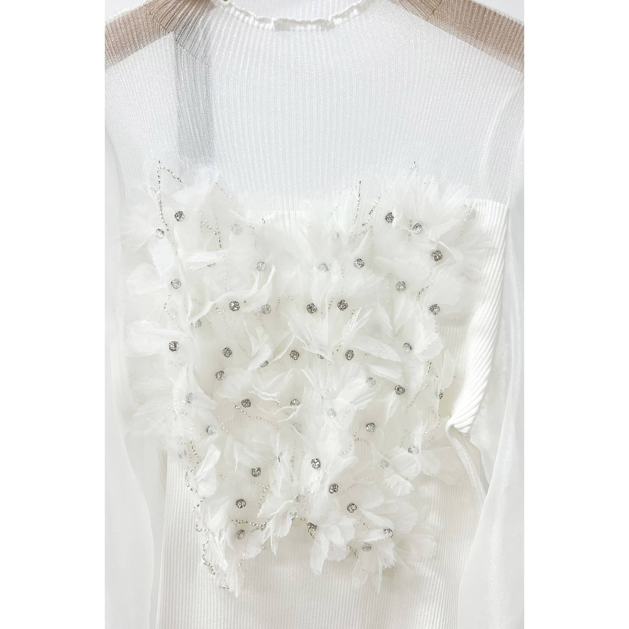 XHHH Inc - Wholesale Blouse - Women's - Floral Embellished Blouse1