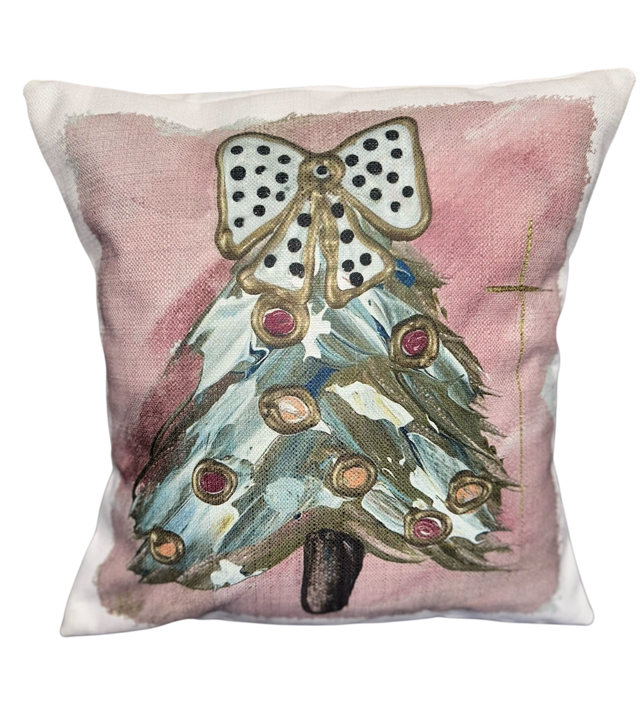 Southern Cotton Mill - Wholesale Throw/Decorative Pillow - GA Pink Polkadot Tree 0
