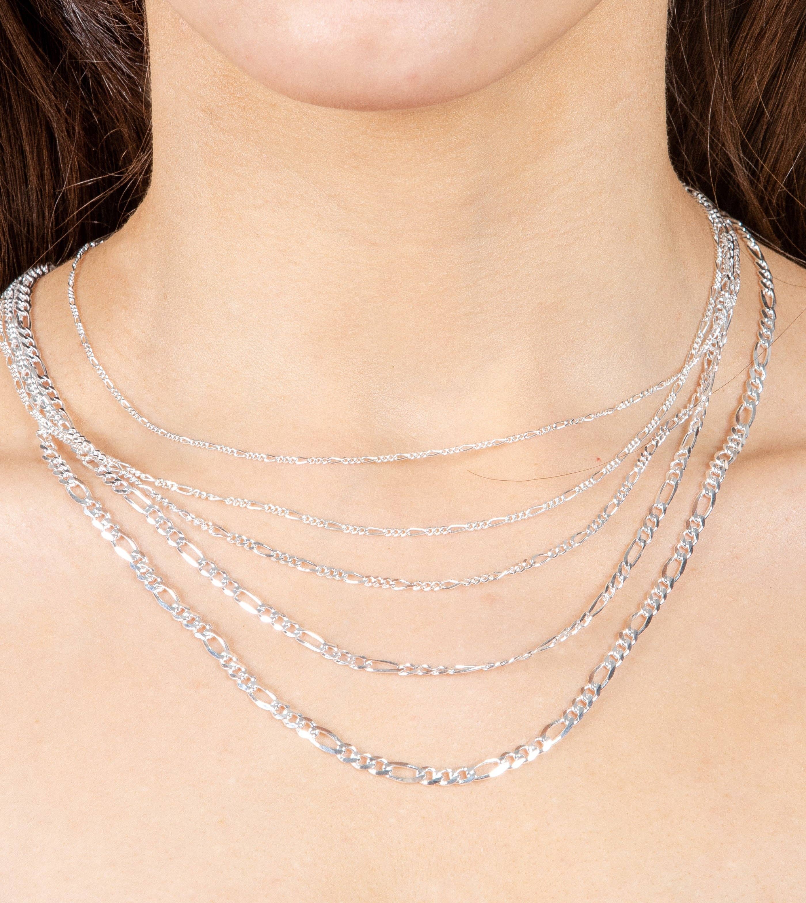 Olive & Chain - Wholesale Schakelketting - Zilveren Figaro ketting2