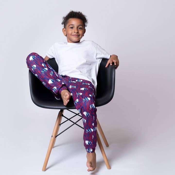 Kid's Zebra Joggers for wholesale by Buffalo Seamery