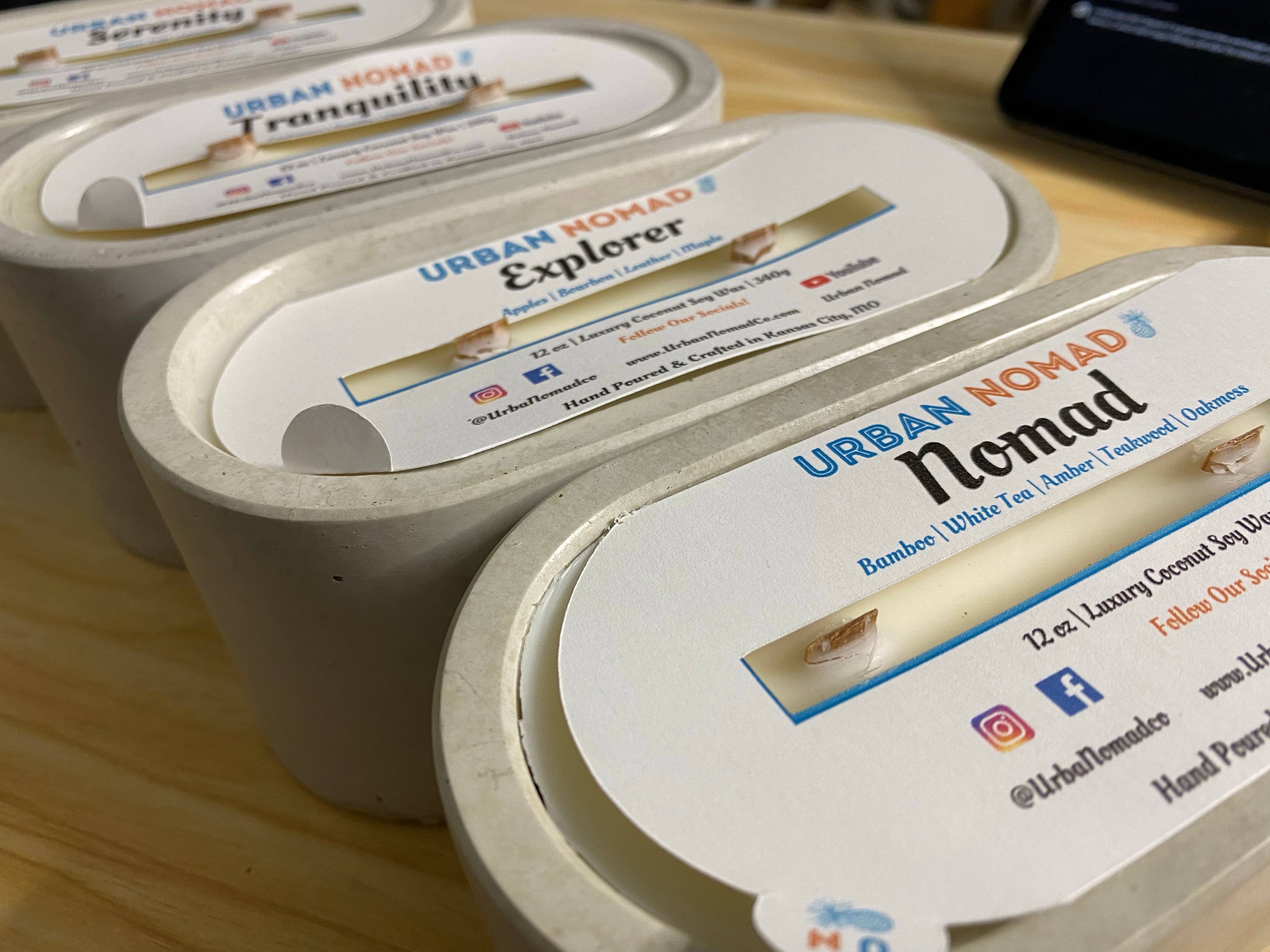 Urban Nomad - Wholesale Jar/Filled Candle - Serenity | Luxury Coconut Soy Concrete Candle3