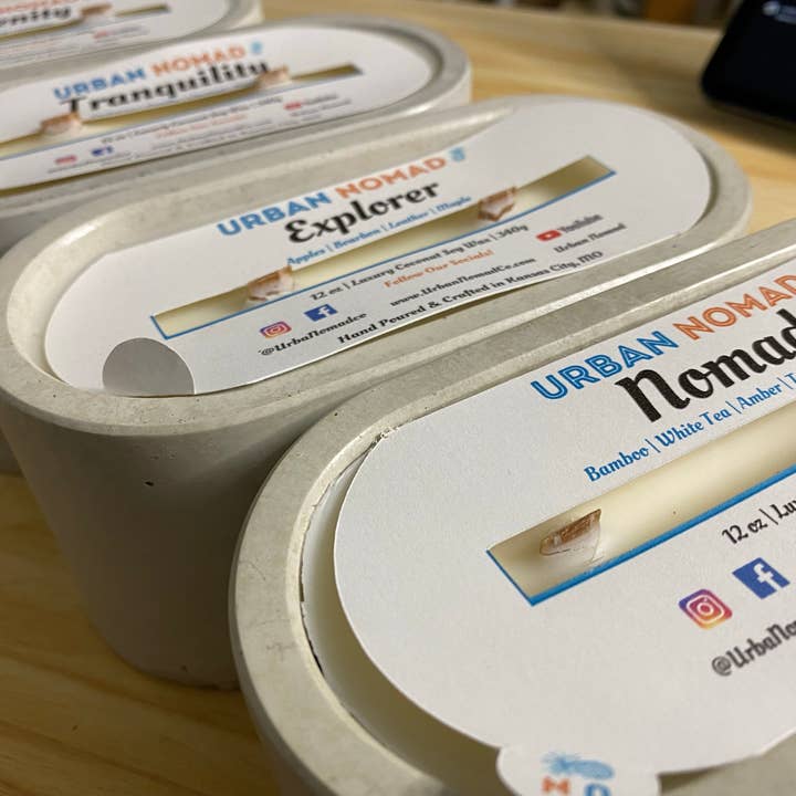 Urban Nomad - Wholesale Jar/Filled Candle - Serenity | Luxury Coconut Soy Concrete Candle3