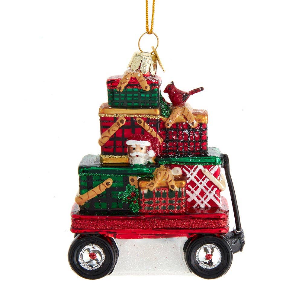 Kurt S. Adler, Inc. - Wholesale Ornament - Noble Gems™ Glass Wagon W/ Picnic Boxes Orn0