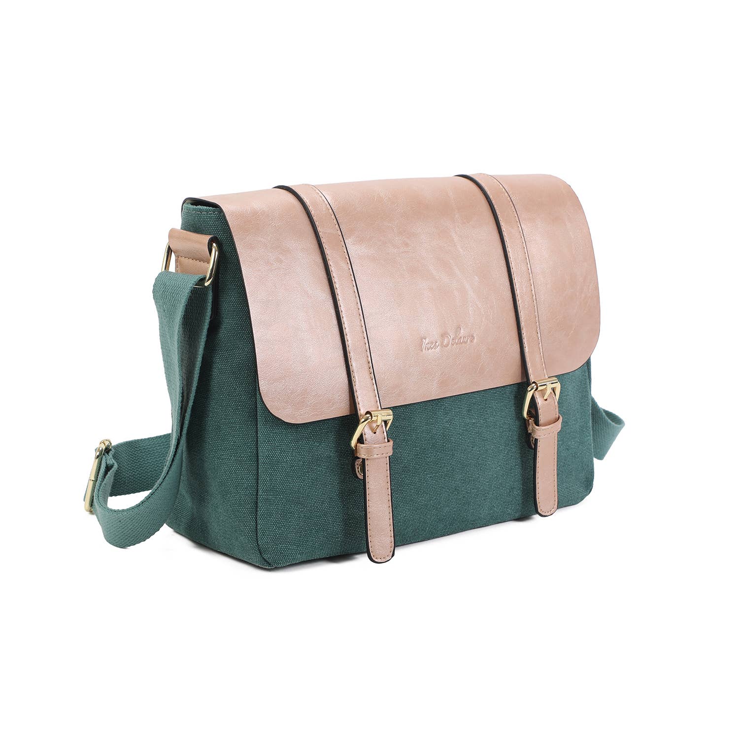 INES DELAURE - Wholesale Shoulder Bag - Women's - Dual-material shoulder bag in very light canvas9