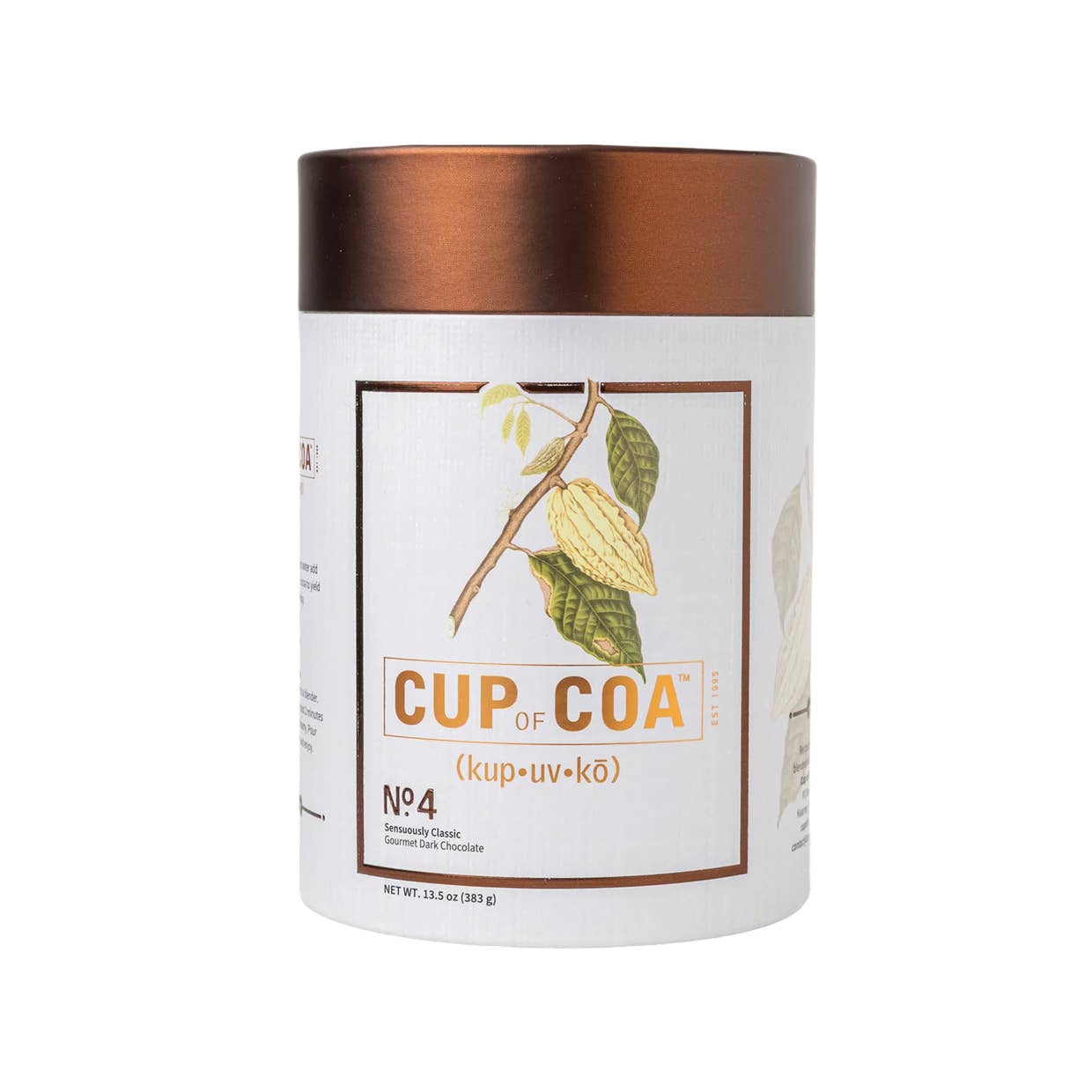 Cup of Coa Inc. - Wholesale Hot Cocoa Mix/Kit - Case of Six No. 4 Sensuously Dark Tins