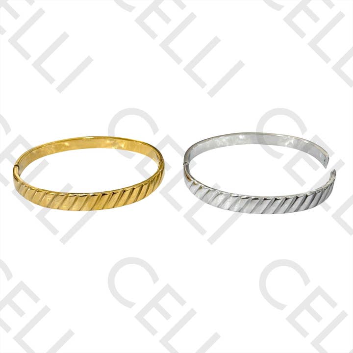 Celli Biju - Wholesale Cuff Bracelet - Steel Bracelet - crafted3