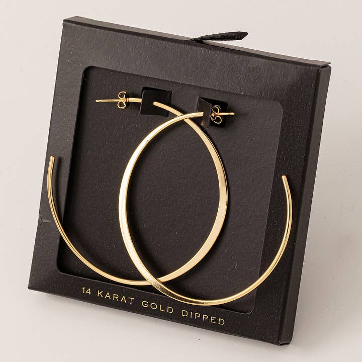 Secret Box Textured Hoop Earrings for wholesale by Fame Accessories