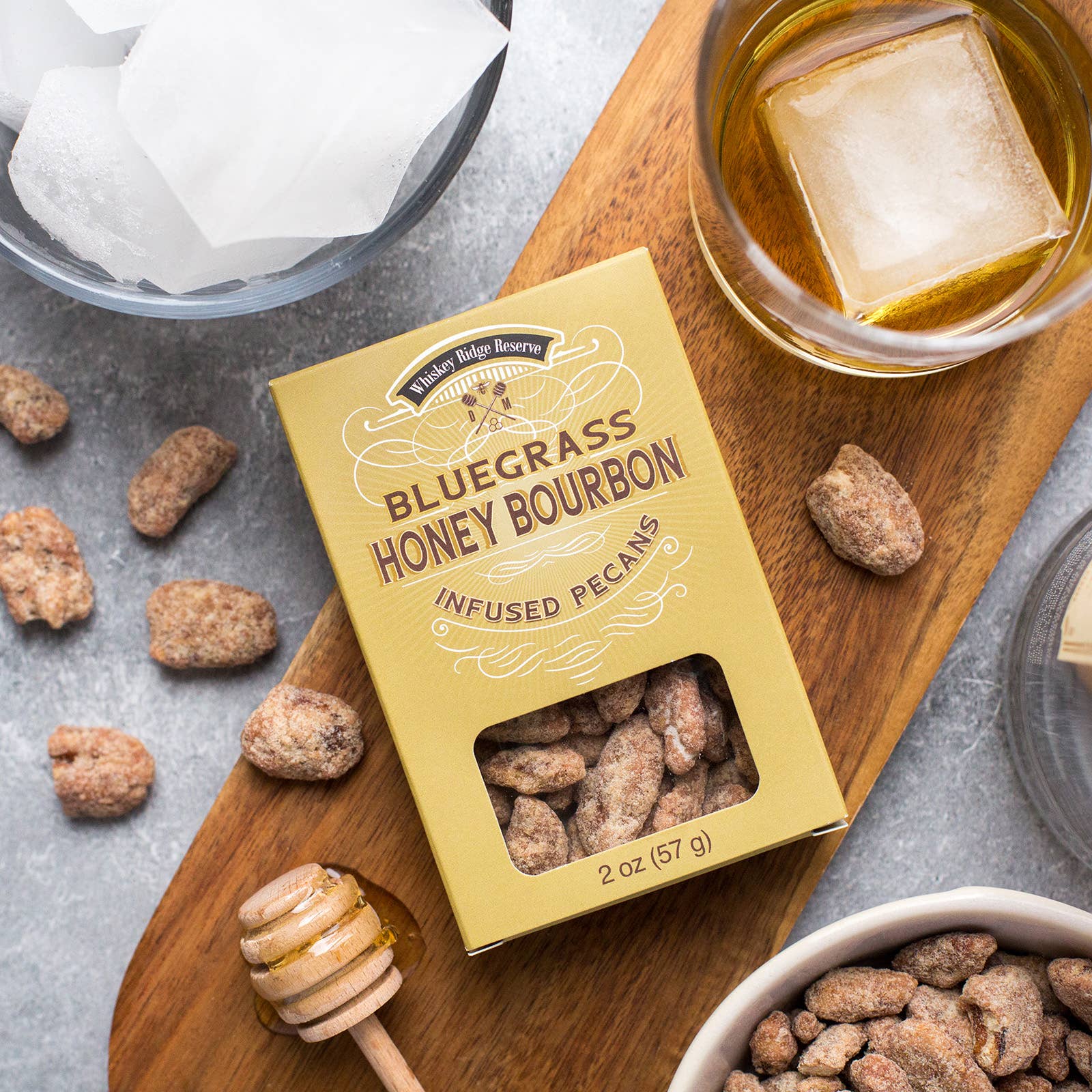 Damn, Man Snacks – Frutos secos por atacado – Nozes-pecã com Infusão de Bourbon e Mel Bluegrass 57 g1