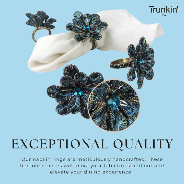 Silver Square Knot Beaded Napkin Ring in Silver, Set of 4 for wholesale on Faire7