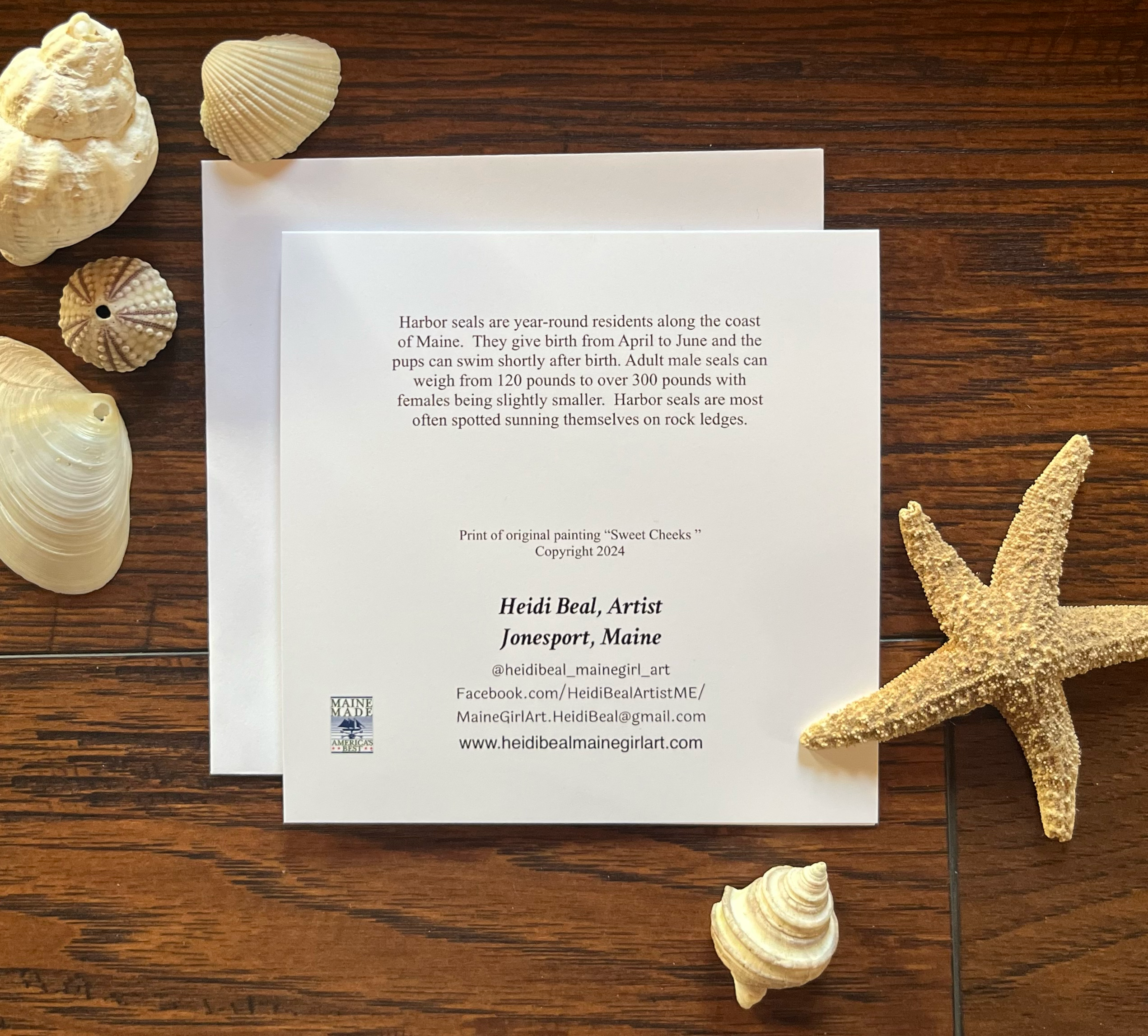 Maine Girl Art - Wholesale Everyday Greeting Card - Sweet Cheeks fine art blank greeting card Maine1