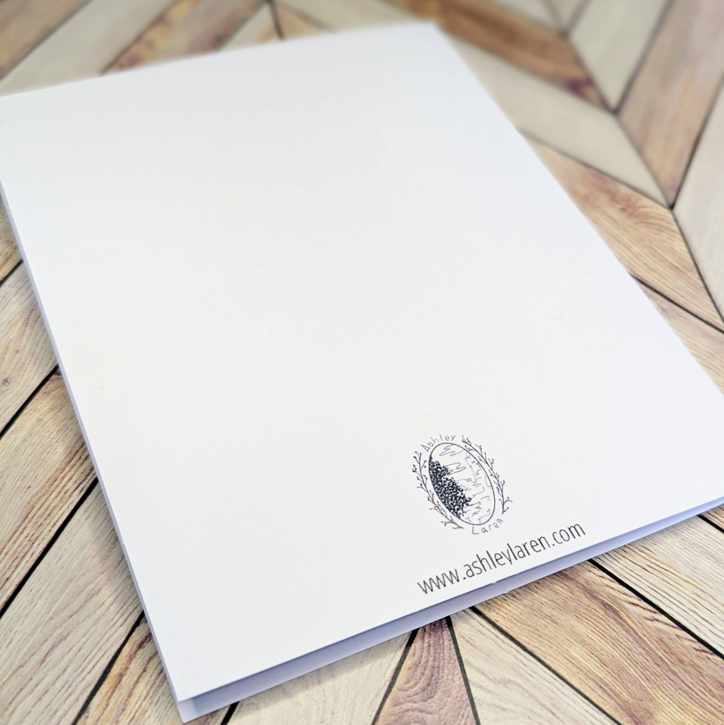 Ashley Laren Art - Wholesale Everyday Greeting Card - Dogwood Flowers Ink Drawn Greeting Cards3