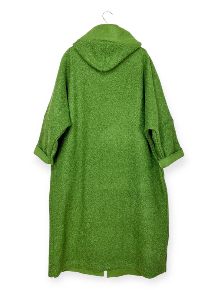 Lucky Nana - Wholesale Coat - Women's - AH 22158 - Long Coat in Bouclé Fabric17